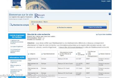 Avis utilisateur – regafi – agrément Banque de France