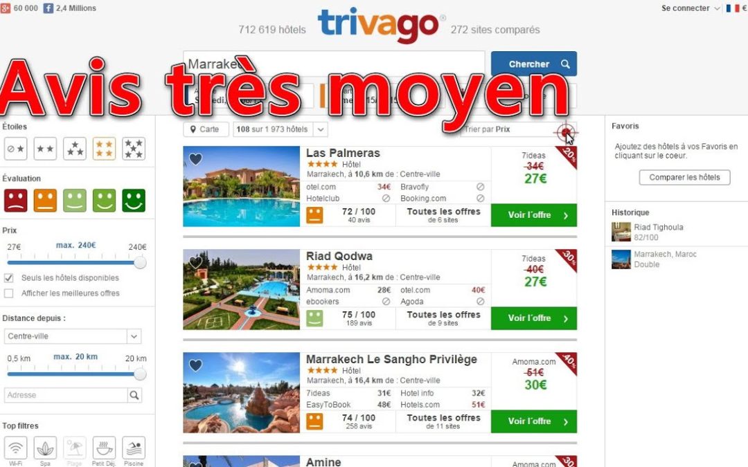 Avis utilisateur – Trivago
