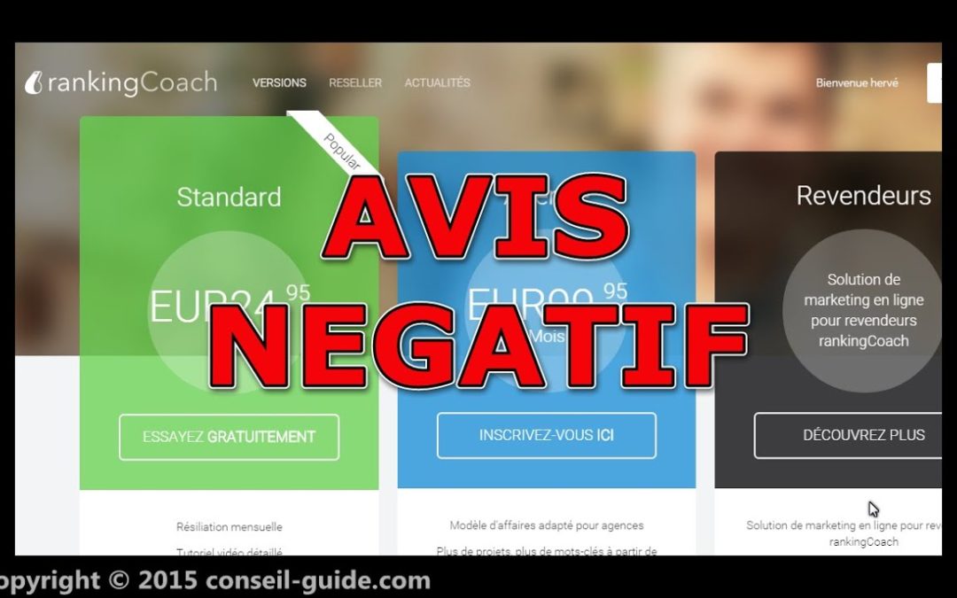 Avis négatif sur RankingCoach