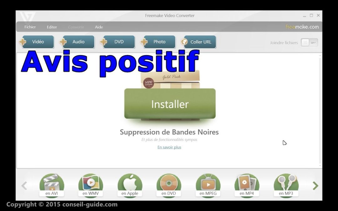 Avis logiciel Freemaker video converter