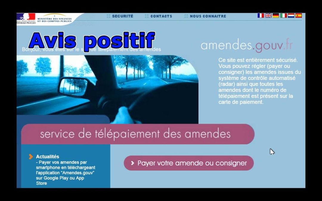 Avis utilisateur – Payer votre amende en ligne