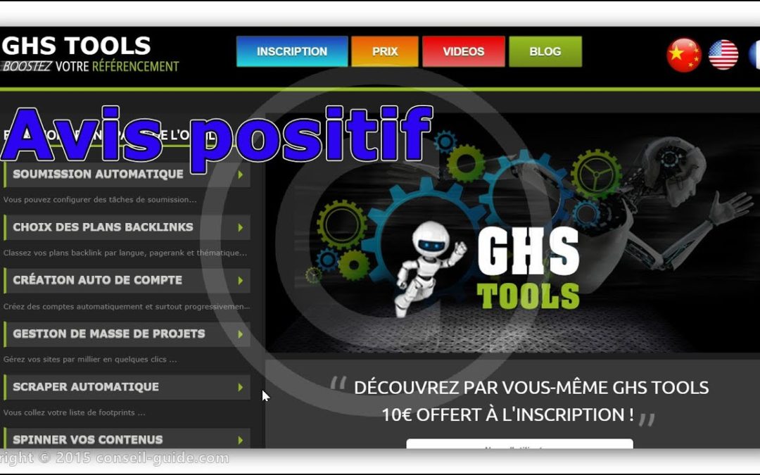 Logiciel de référencement GHS Tools