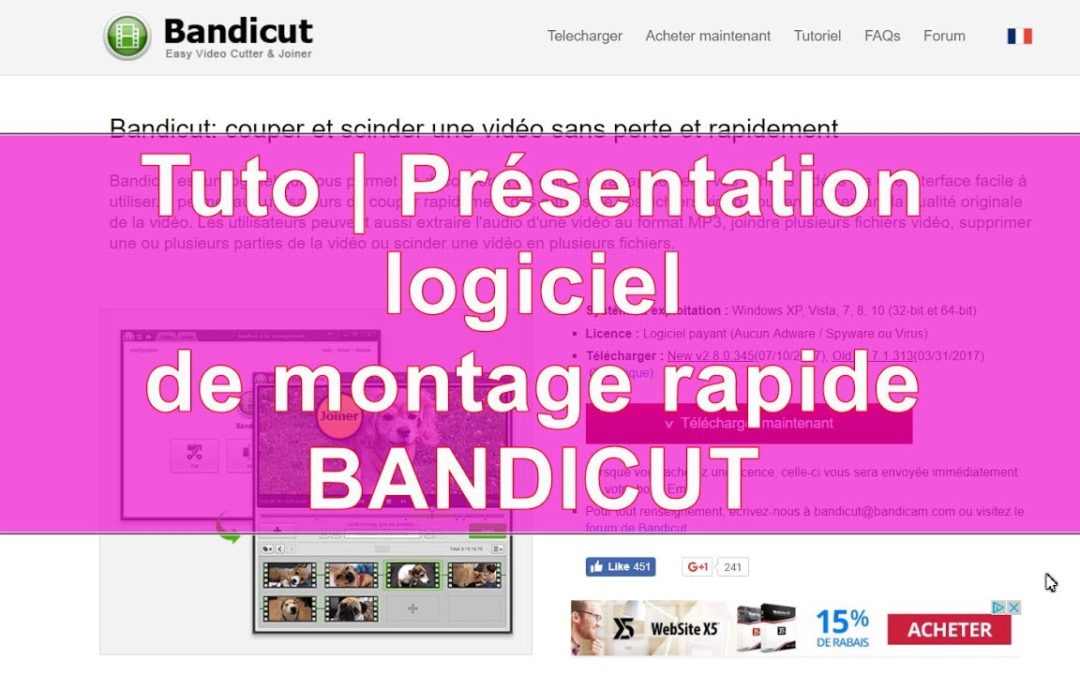 Tuto | Présentation logiciel de montage rapide Bandicut