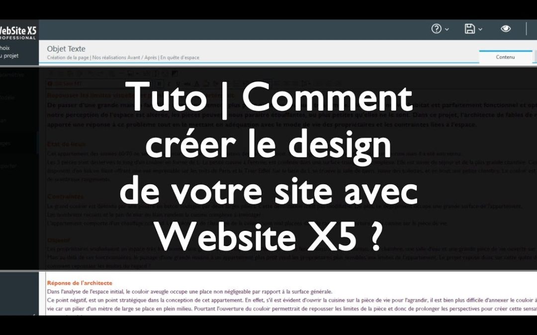 Tuto | Comment créer un design rapidement avec Website X5