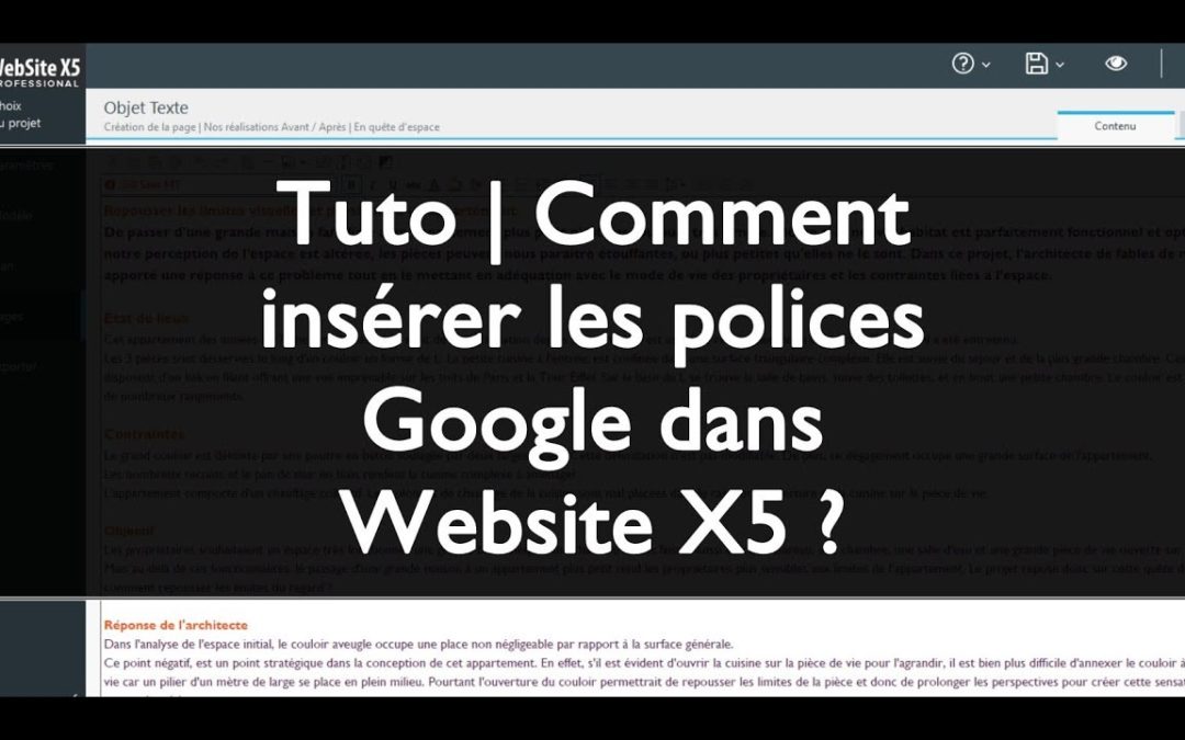 Tuto | Comment installer une police Google sous Website X5 ?
