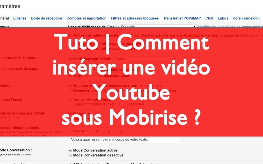 Tuto | Comment insérer une vidéo Youtube dans Mobirise ?