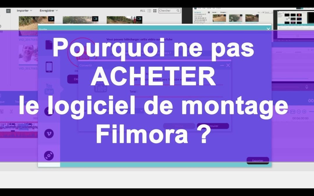 Pourquoi ne pas acheter le logiciel de montage vidéo Filmora ?