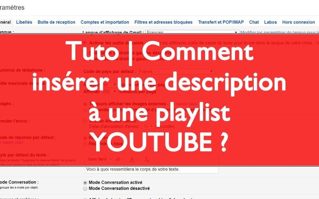 Tuto | Comment insérer une description sur votre playlist Youtube ?