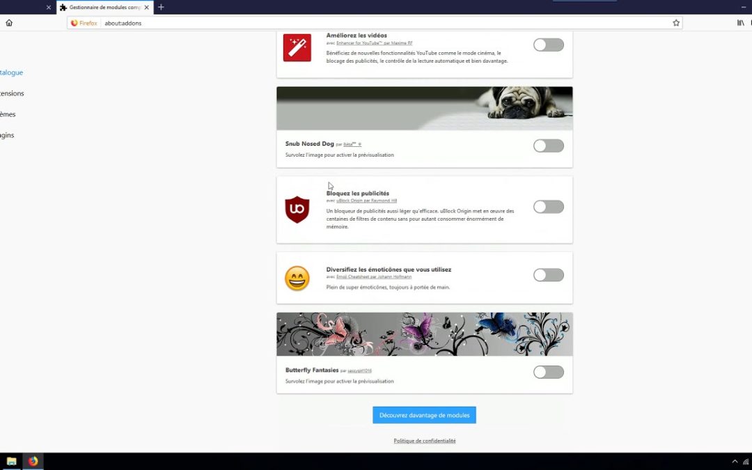 Firefox | Comment désinstaller un addons ?