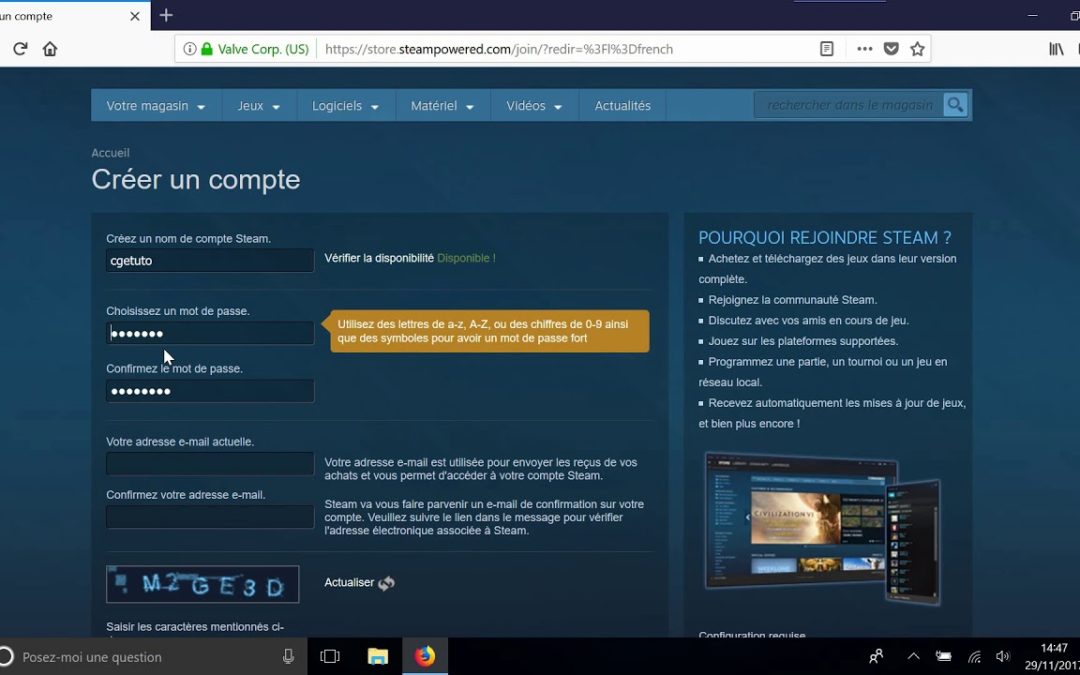 Steam | Comment ouvrir un compte ?