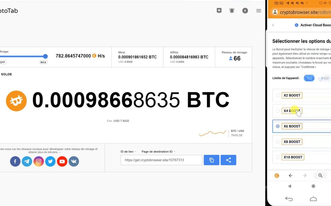 Cryptotab | Comment augmenter votre puissance de minage ?