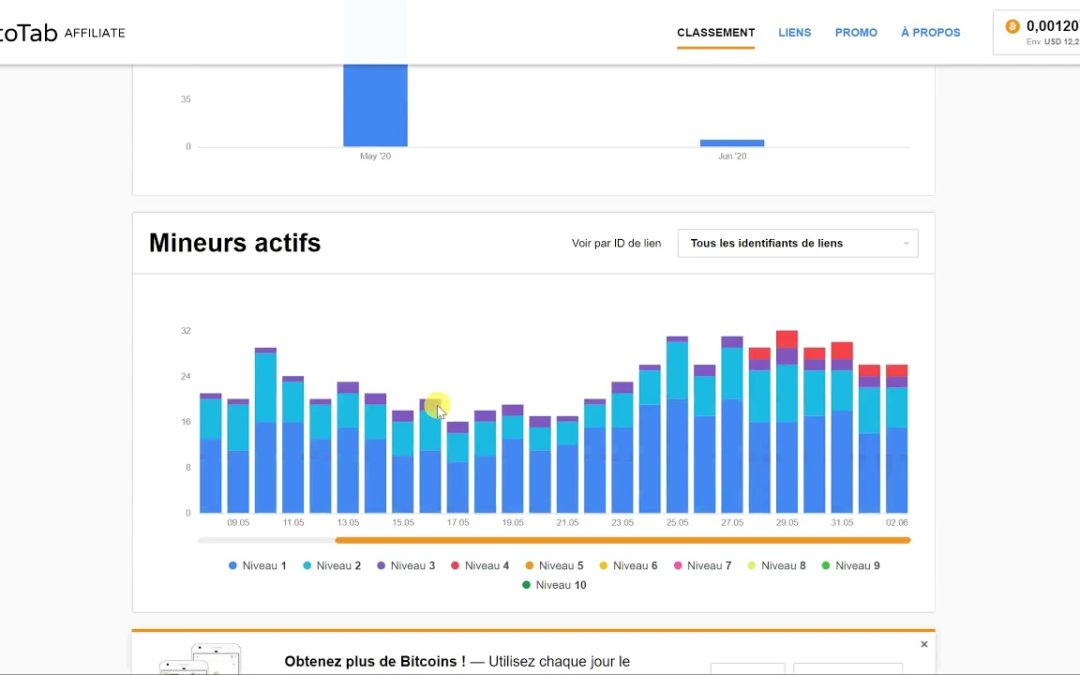 CryptoTab | Comment retirer mes BTC sur mon compte ?