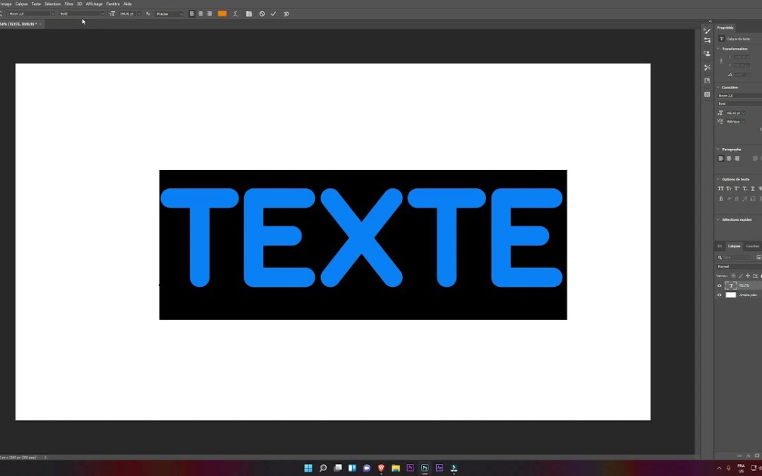 Photoshop | Comment insérer un texte ? | Fonctionnalités