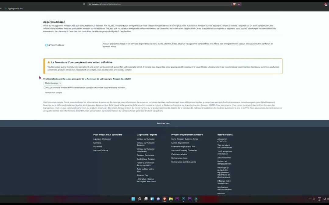 Amazon | Comment fermer définitivement notre compte ?