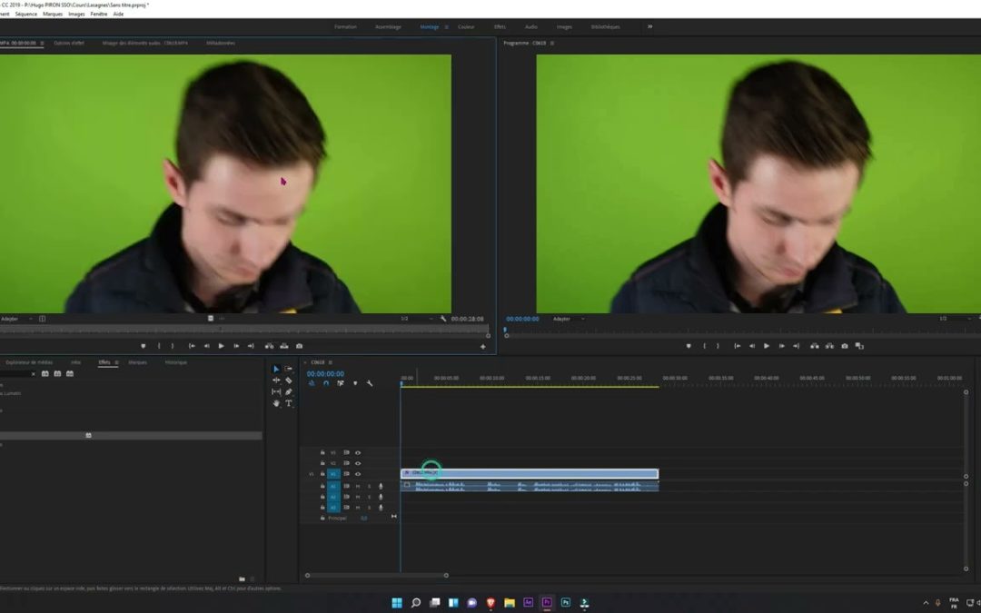 Comment s’incruster dans un fond vert sur Premiere Pro ?