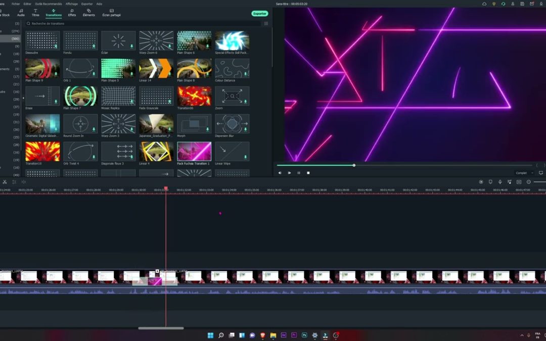 Filmora 11 | Comment mettre une transition ?