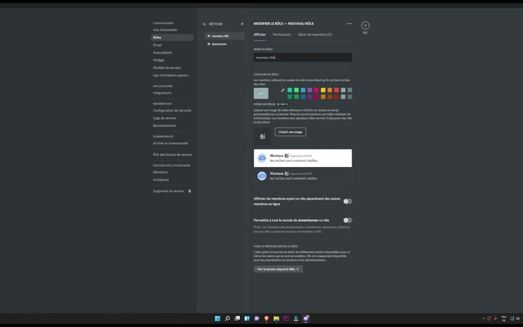 Comment créer des rôles sur un serveur discord ?