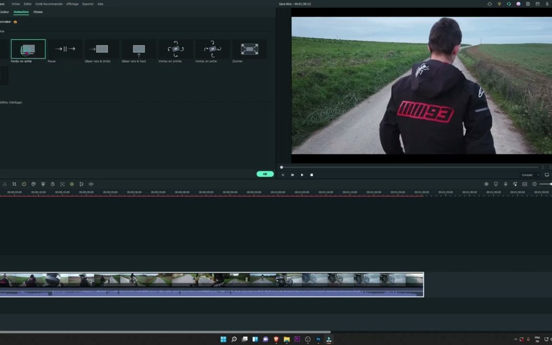 Comment faire un fondu d’entrée sur Filmora 11 ?