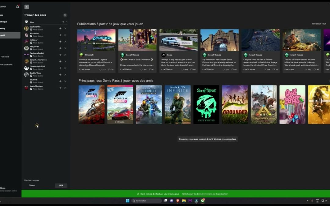 Comment ajouter un ami sur Xbox App PC ?