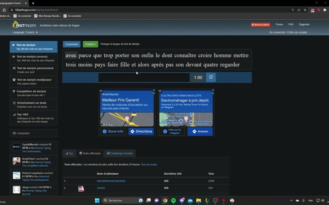 Comment tester sa vitesse d’écriture au clavier ?
