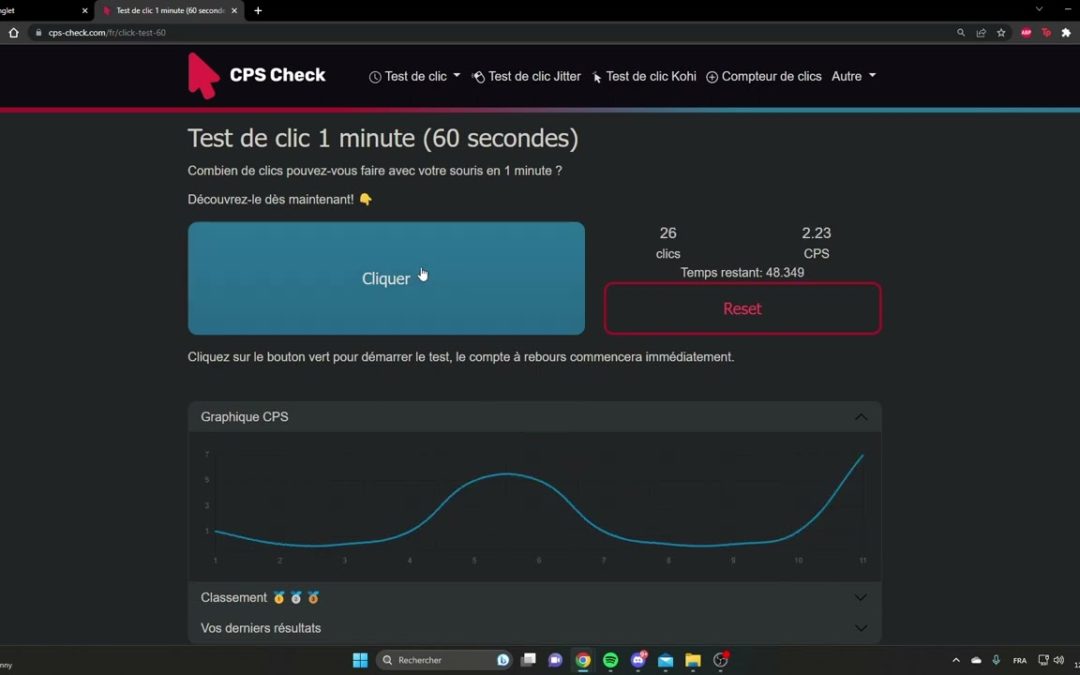 Comment tester sa vitesse de clic ?