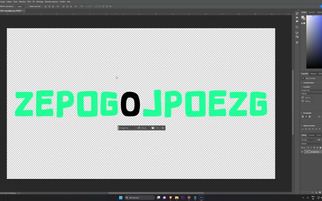 Comment changer la couleur d’un texte sur Photoshop ?