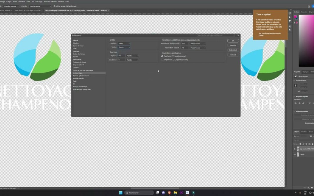 Comment changer l’unité de mesure sur Photoshop ? (Pixel – CM – MM)