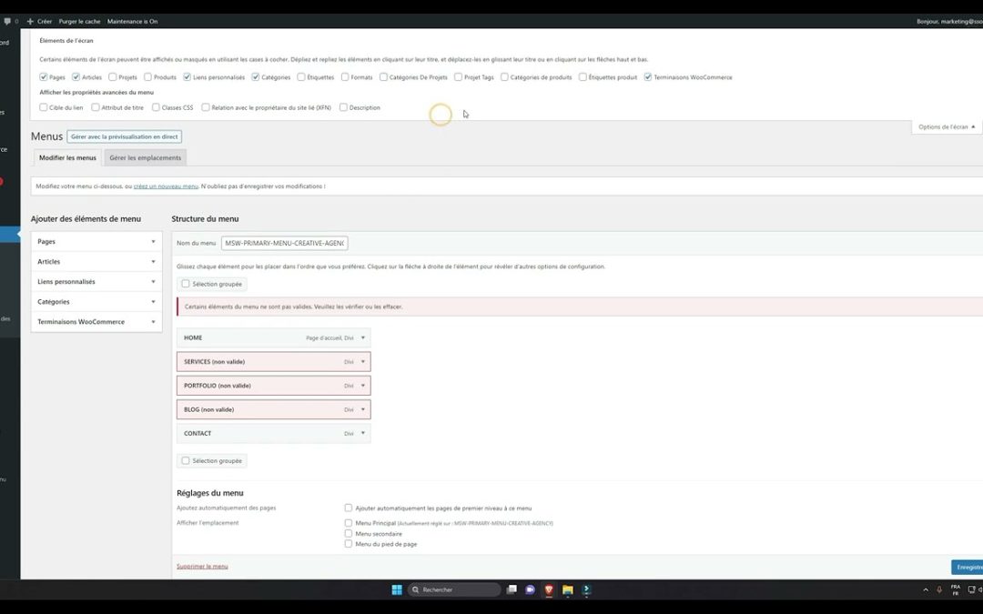 Comment Ajouter les catégories de produits Woocommerce aux menus ? – WordPress