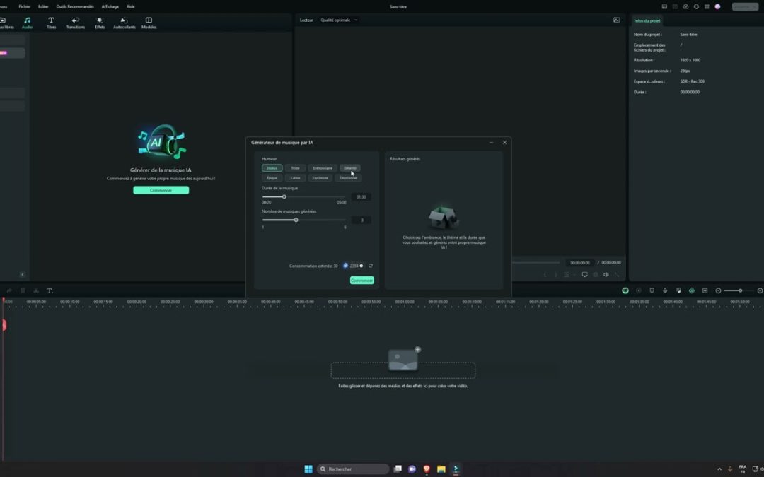 Comment créer des musiques libres de droit avec Filmora 13 ?