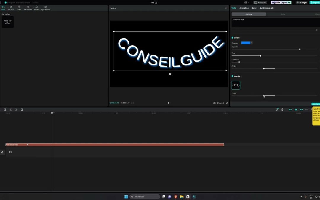 Comment animer un texte sur Capcut ?