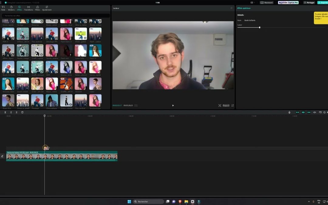 Comment mettre des effets sur Capcut ?