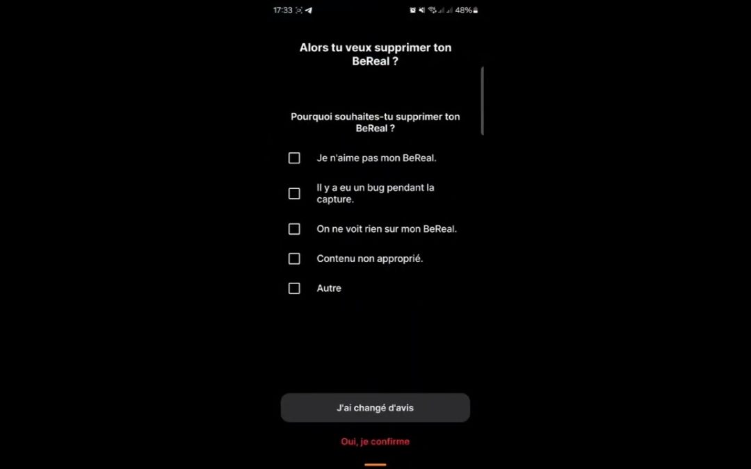 Comment supprimer un Bereal ?