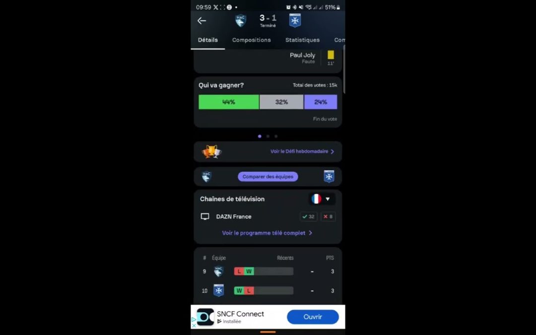 Comment suivre tout les match de Football ? – Sofascore